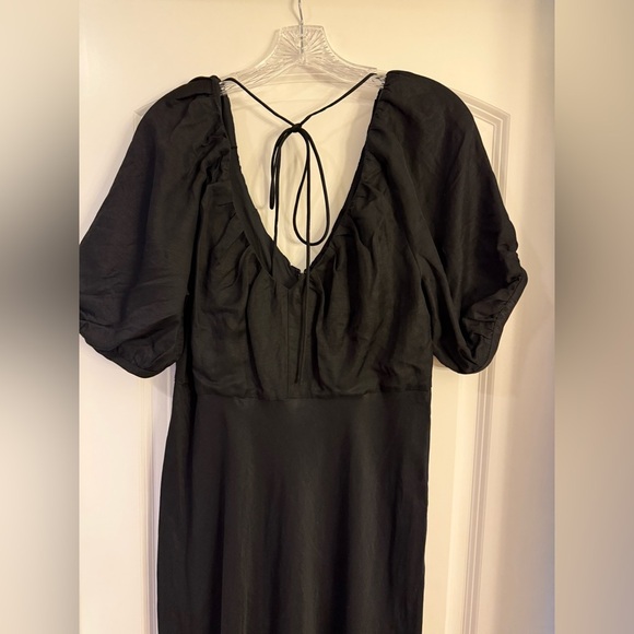 NWT Banana Republic Viscose Linen Blend Black Maxi Dress SZ 10 Purchased 6/1/25 - Picture 11 of 11